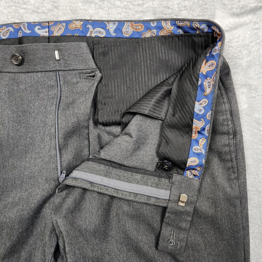 Lauren Ralph Lauren Men's Dress Slacks 36x30 Charcoal Gray Flat Front Classic - Picture 5 of 13